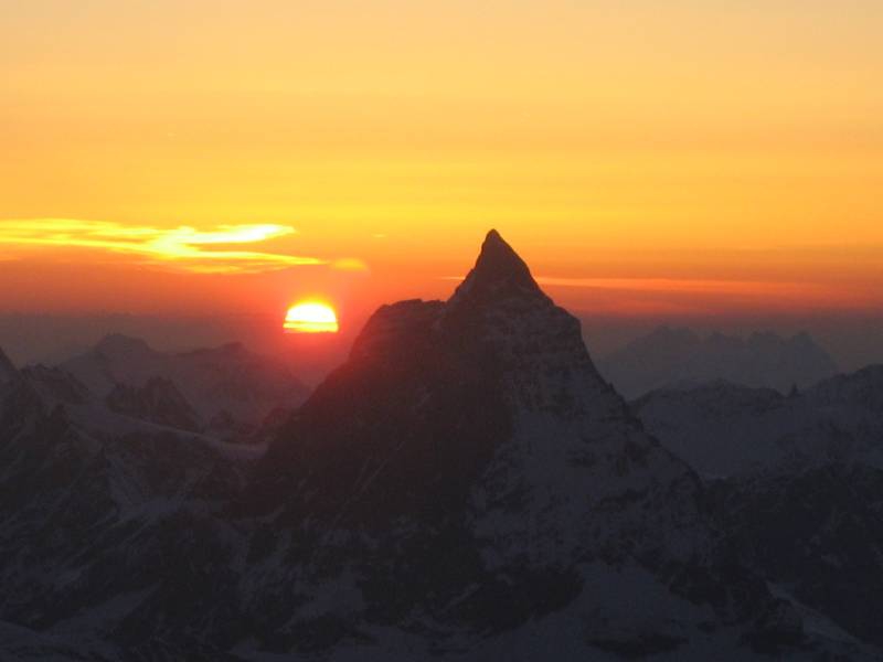 Tramonto sul Cervino da Punta Gniffetti