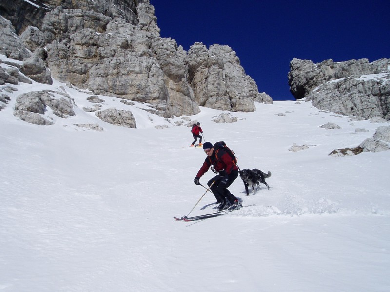 Renato in discesa da Forcella Neva, 21 Gennaio 2006