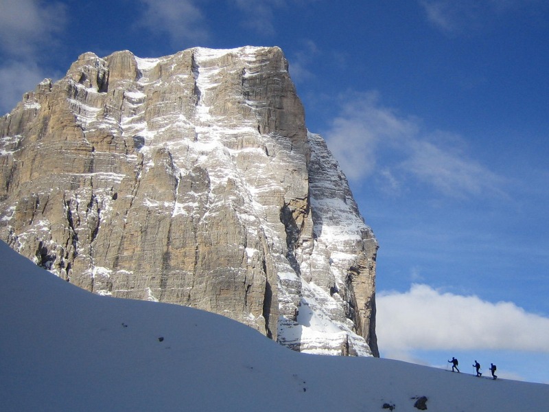 Croda dei Toni, durante la salita al Popera, 30 Aprile 2005