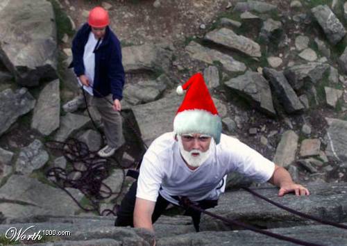 santa climbers