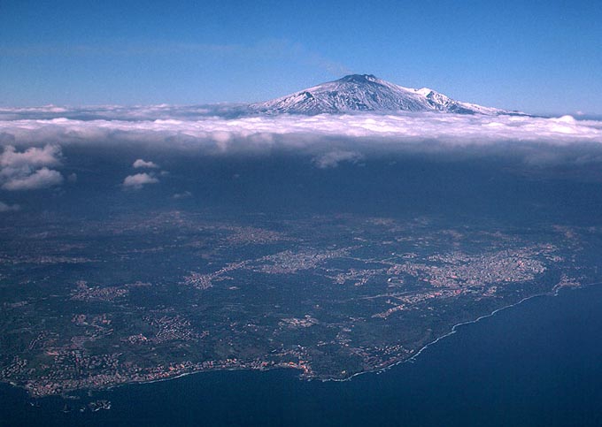 foto aereo etna